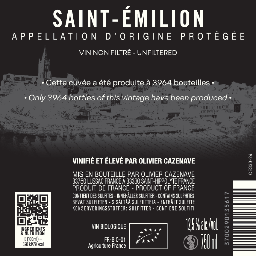 SUR LE FIL vin blanc by Jeff Carrel Etiquette