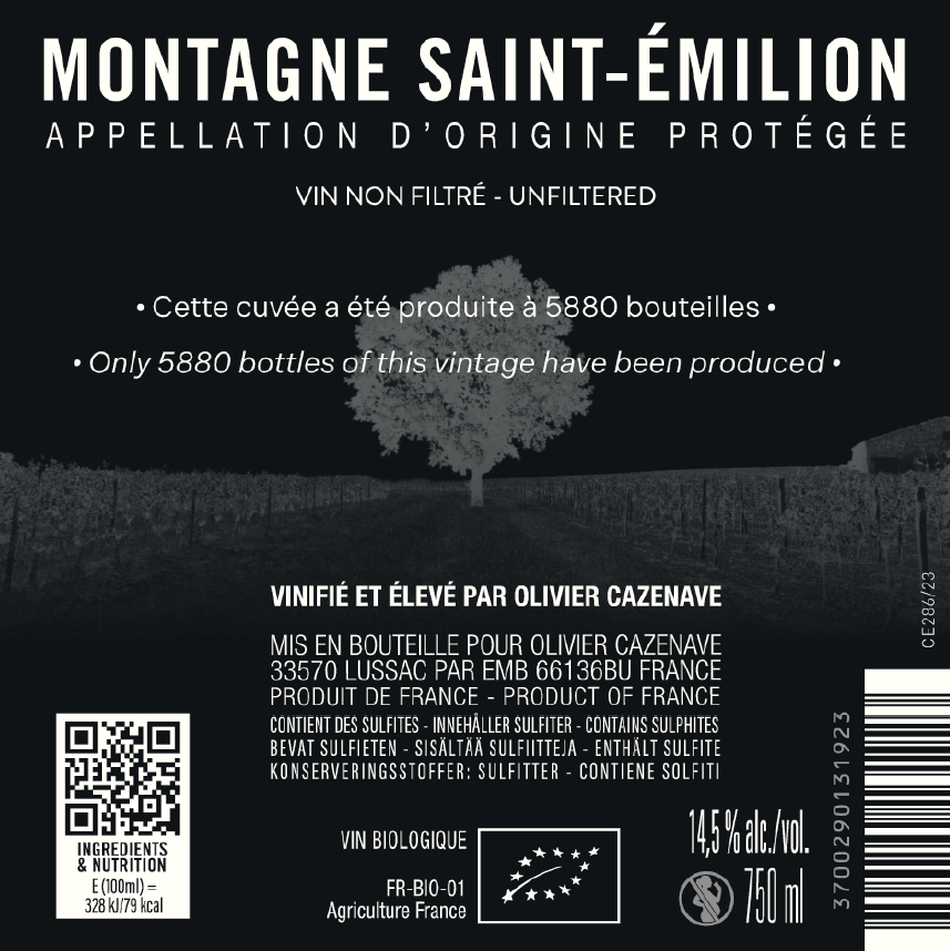 SUR LE FIL vin blanc by Jeff Carrel Etiquette