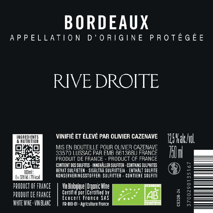 SUR LE FIL vin blanc by Jeff Carrel Etiquette