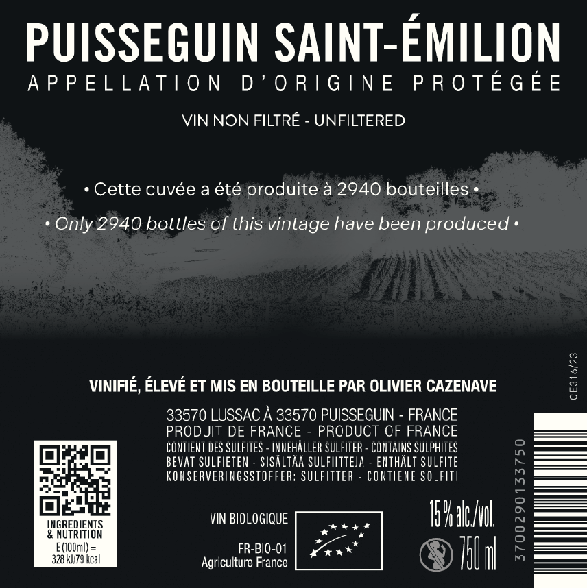 SUR LE FIL vin blanc by Jeff Carrel Etiquette