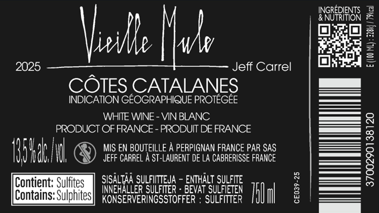 Vieille Mule by Jeff Carrel contre Etiquette