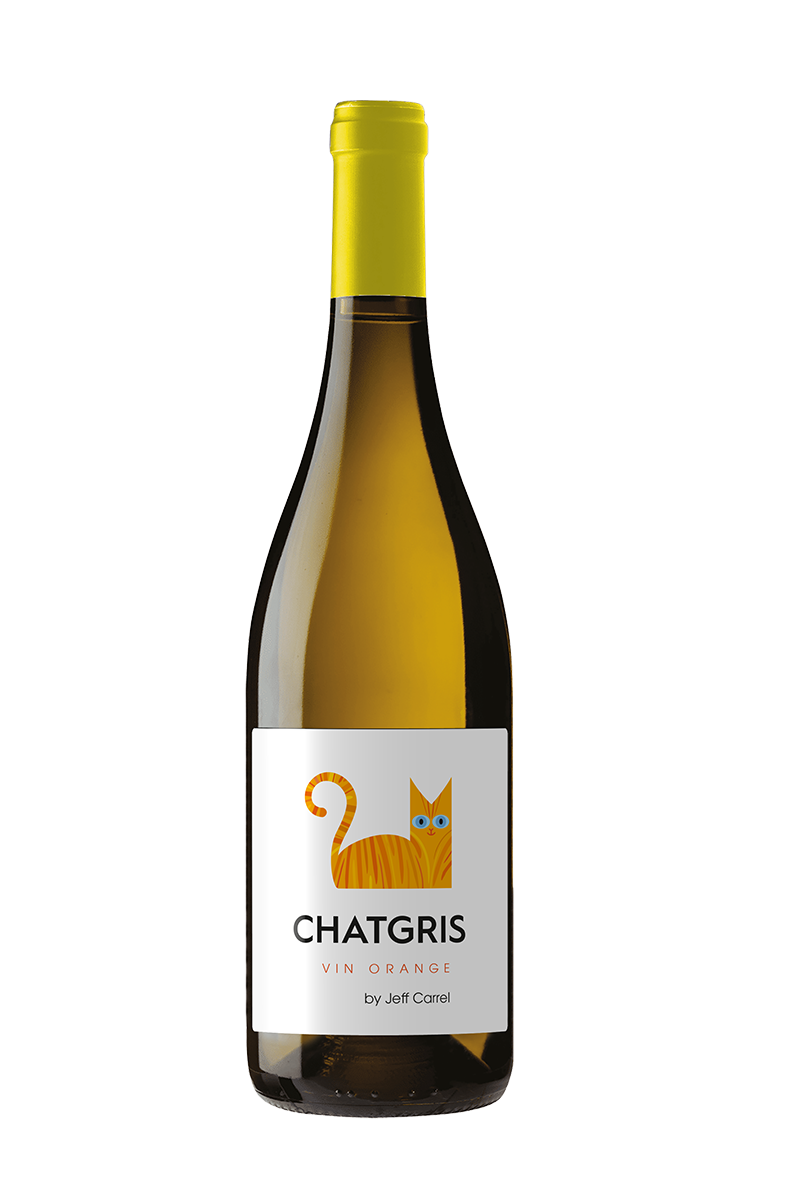 Chat Gris Vin Orange by Jeff Carrel