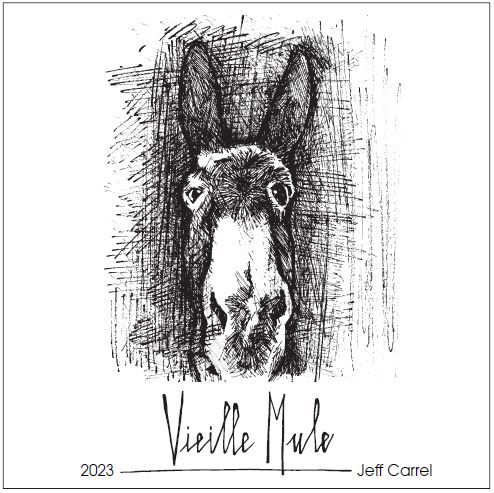 Vieille Mule vin Rouge by Jeff Carrel Etiquette