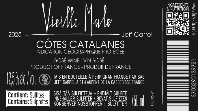 Vieille Mule by Jeff Carrel contre Etiquette