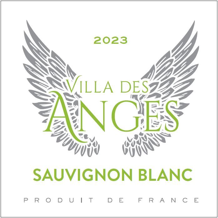 VIN BLANC VILLA DES ANGES by Jeff Carrel Etiquette