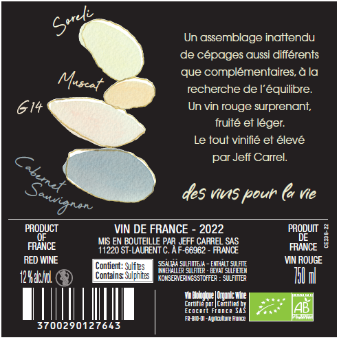 a vue de nez vin bio POINT DE VUE vin blanc by Jeff Carrel Etiquette