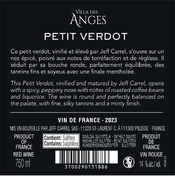 villa des anges rouge by Jeff Carrel CONTRE Etiquette