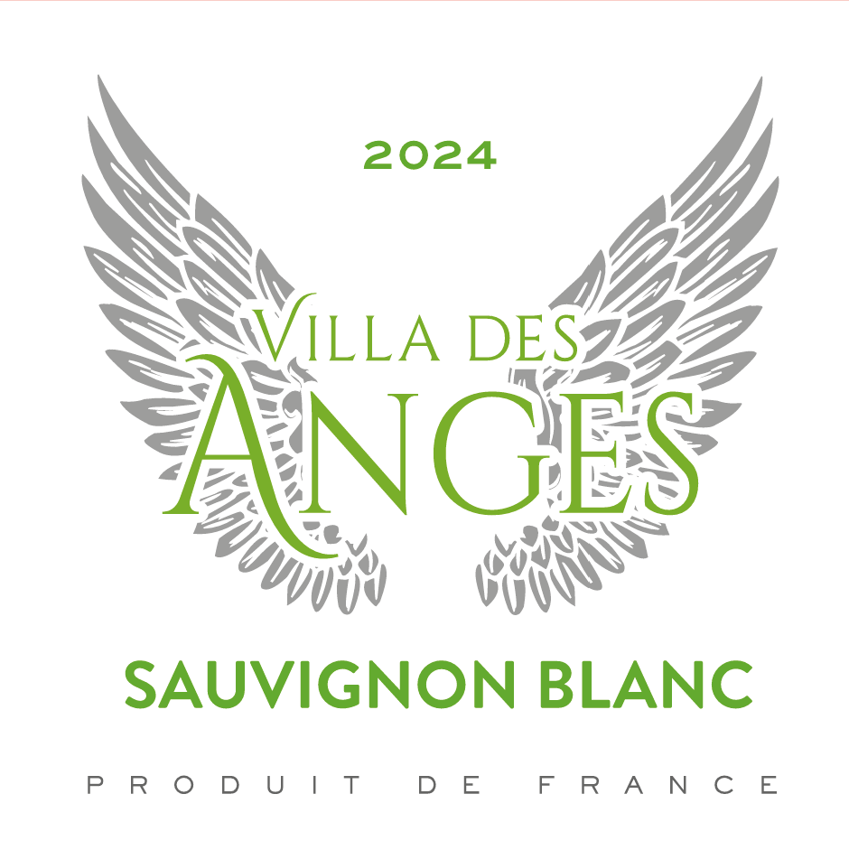 VIN BLANC VILLA DES ANGES by Jeff Carrel Etiquette