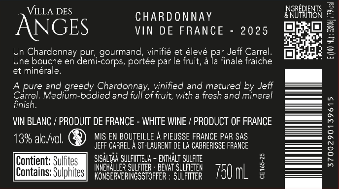 La tire vin rouge by Jeff Carrel Etiquette