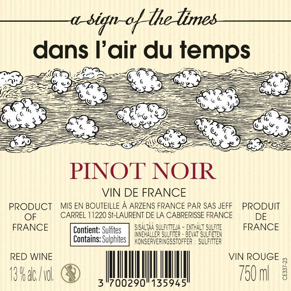 Contre étiquette Pinot Noir by Jeff Carrel