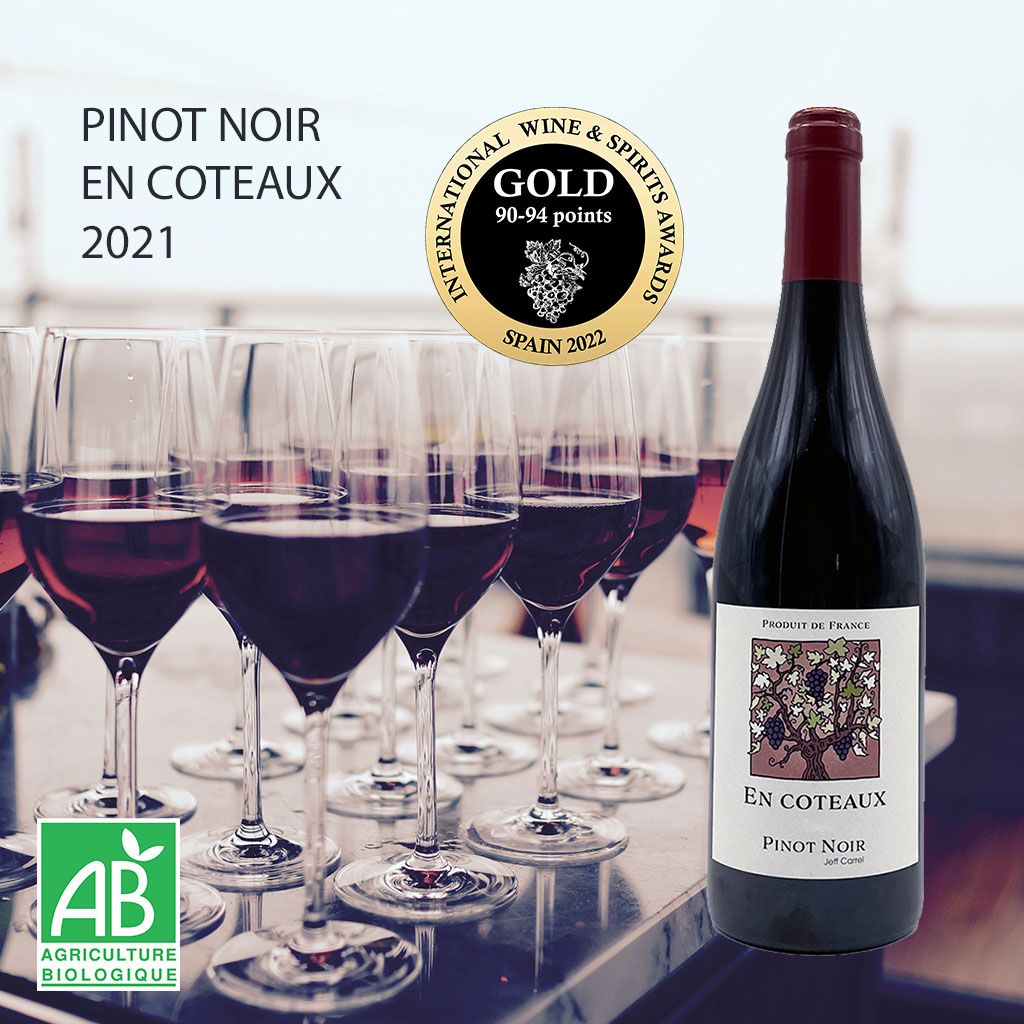International Wine and Spirits awards pinot noir en coteaux 2021 médaille d'OR