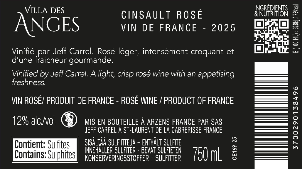 La tire vin rouge by Jeff Carrel Etiquette