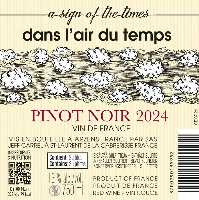 Contre étiquette Pinot Noir by Jeff Carrel