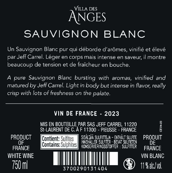 La tire vin rouge by Jeff Carrel Etiquette