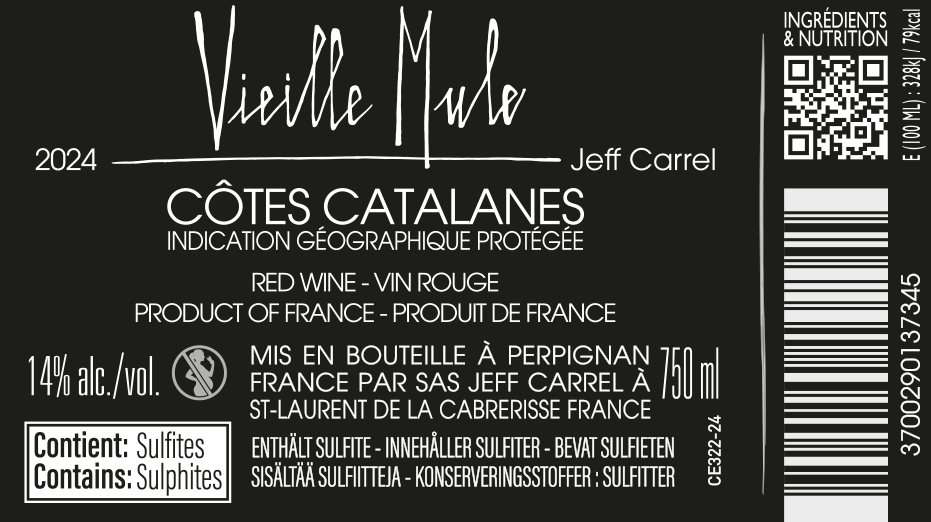 Vieille Mule by Jeff Carrel contre Etiquette